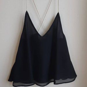 Crisscross spaghetti strap dressy top